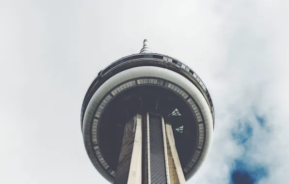 Picture the sky, tower, construction, Canada, Toronto, architecture, Canada, bottom view