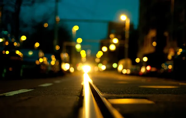 Picture road, asphalt, machine, night, the city, lights, transport, street, Netherlands, bokeh, Nederland, Zuid-Holland, South Holland, …