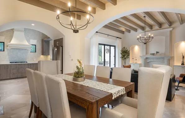 Design, style, Villa, interior, Mexico, kitchen, living room, dining room