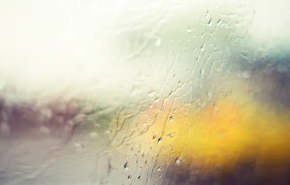 Picture glass, drops, macro