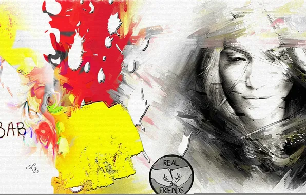 Picture girl, color, form