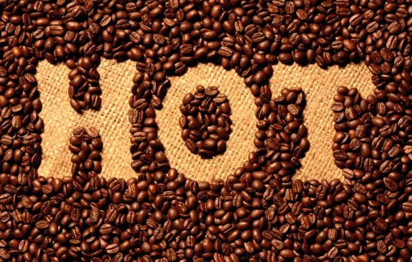Picture the inscription, coffee, Hot