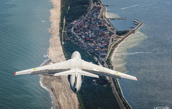 Sea, Beach, Braid, Ukraine, Wing, Military transport, Il-76MD, Ukrainian air force