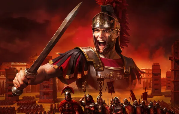 City, sword, soldier, weapon, power, man, army, eagle