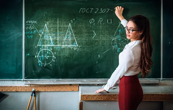 Glasses, the teacher, Mel, teacher, strict