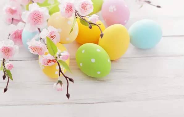 Easter, flowers, spring, Easter, eggs