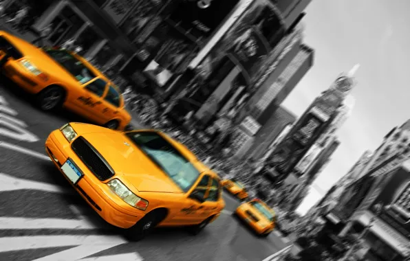 Road, New York, Taxi, New-York