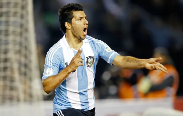 Football, Argentina, football, forward, goal, Aguero, Manchester City, Kun
