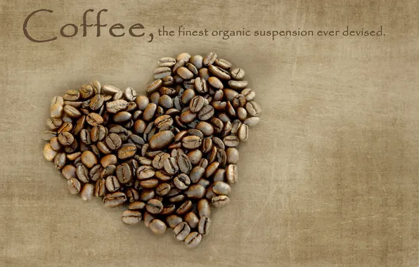 Picture heart, coffee, grain