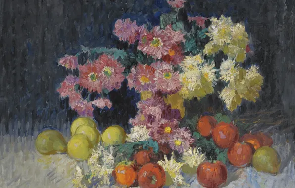 Picture picture, Still life with Flowers and Fruit, Konstantin Gorbatov