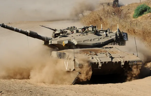Dust, Tank, MBT, Israel, Merkava, Merkava Mark III