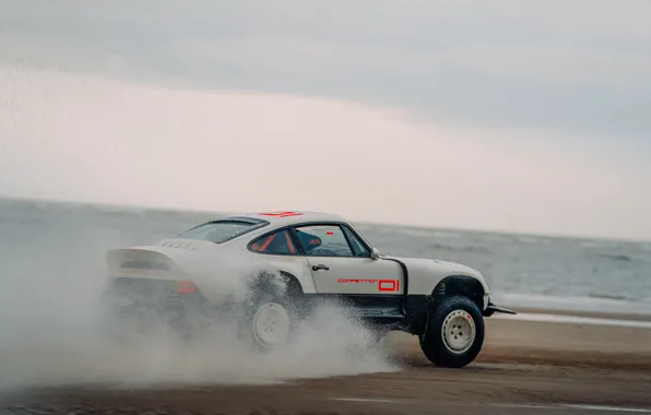 Water, squirt, shore, 911, Porsche, pond, 964, AWD