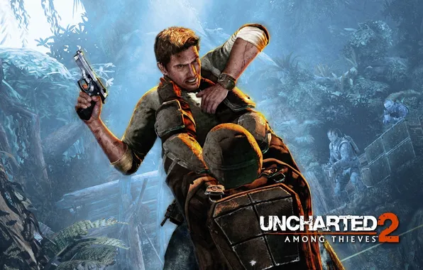 Picture Uncharted 2, Nathan Drake, Among Thieves, graton