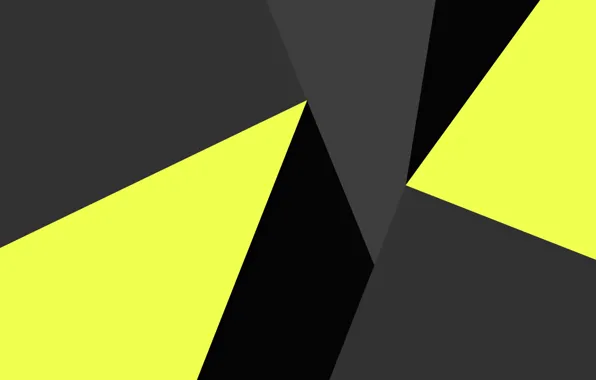 Picture yellow, abstraction, grey, black, geometry