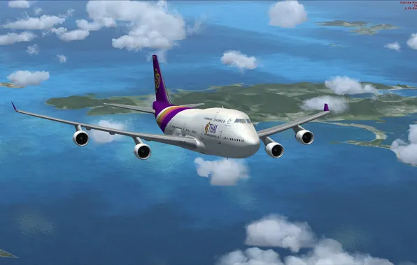 Picture flying, airplane, Airliner