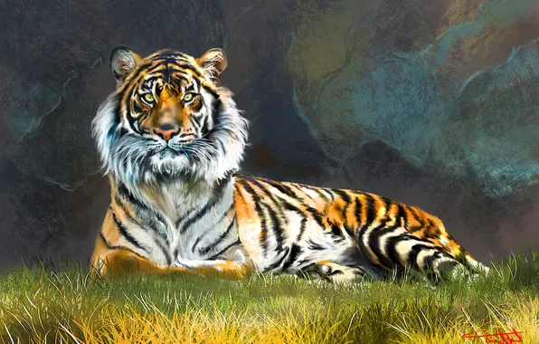 Picture Tiger, art, Tiger