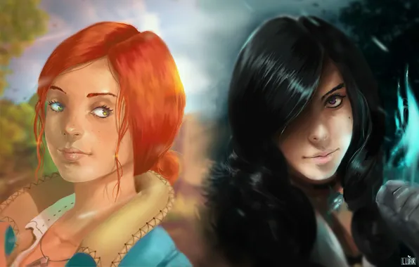 The game, art, The Witcher, Witcher, Triss, , Jennifer, ludocreator