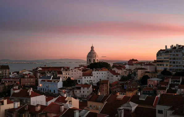 The city, Summer, Building, City, Portugal, Twilight, Coast, Coast