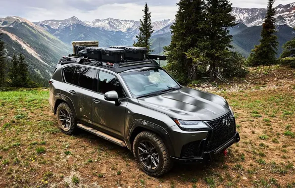 Picture mountains, nature, Lexus, Lexus, SUV, Lexus LX600 Yeti Lifesyle