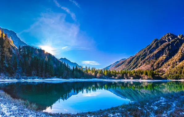 Nature, Reflection, Mountains, Lake, Italy, Landscape