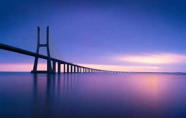 Picture Sunset, Horizon, space, Portugal, pond, Sunset, Portugal, Lisbon