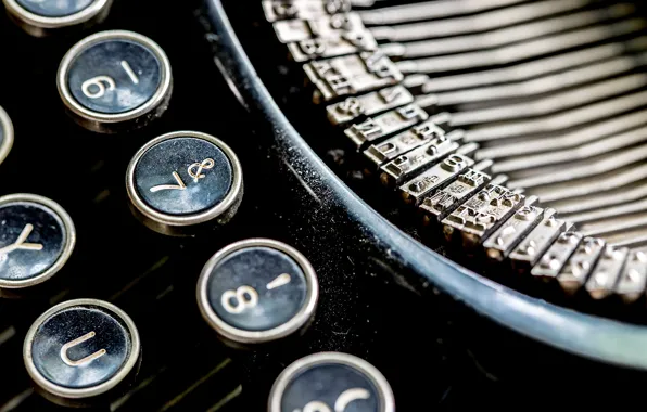 Macro, abandoned, typewriter