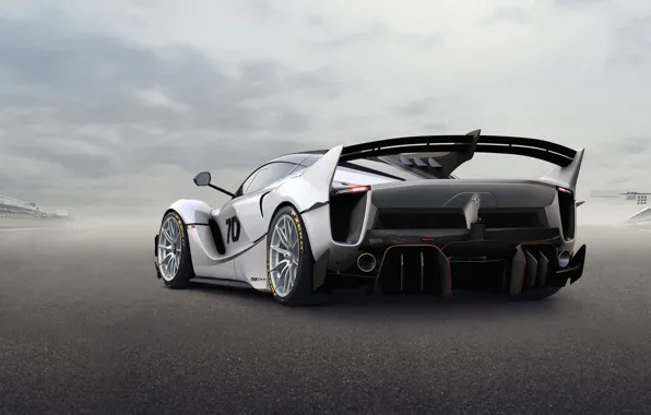 Silver, ferrari, sportcar, road, mist