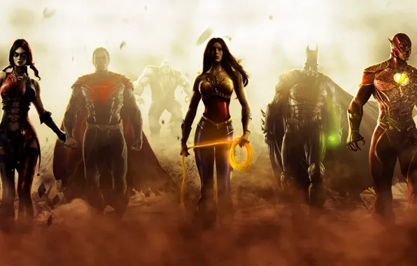 Wonder Woman, Batman, Superman, 2013, Flash, Gods Among Us, Injustice