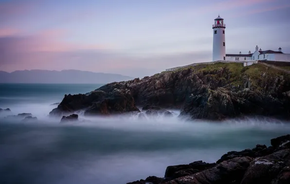 Sea, rocks, lighthouse