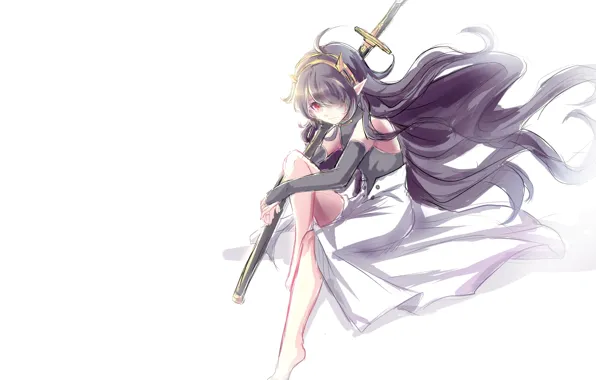 Girl, sword, the demon, white dress, Owari no Seraph, The last Seraphim, Shuramaru