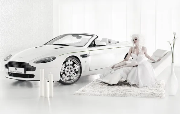 Picture white, Aston Martin, Vantaga, White White