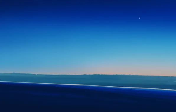Girl, twilight, one, Crescent