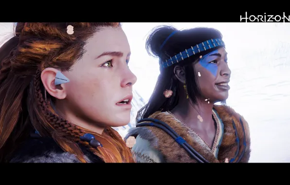 Girls, Snow, PlayStation, PS4 Pro, Horizon Zero Dawn, Eloy