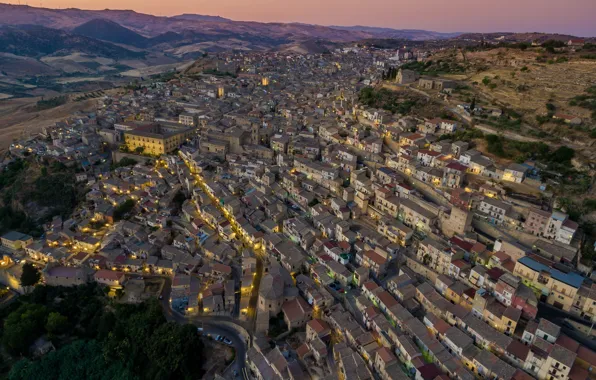 Picture home, slope, Italy, panorama, Sicily, Leonforte
