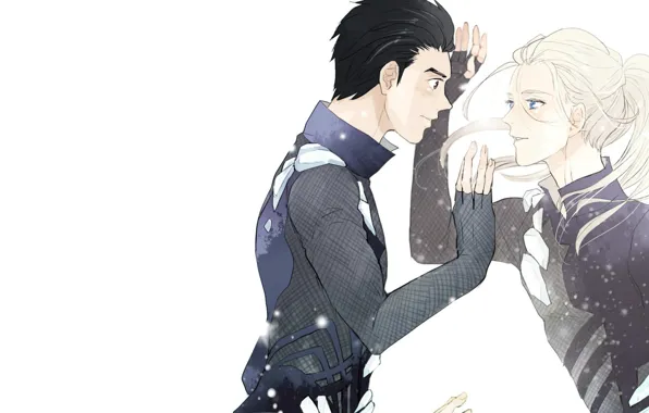 Anime, art, guys, Yuri on Ice, Yuri on the ice, Viktor Nikiforov, Yuri katsuki