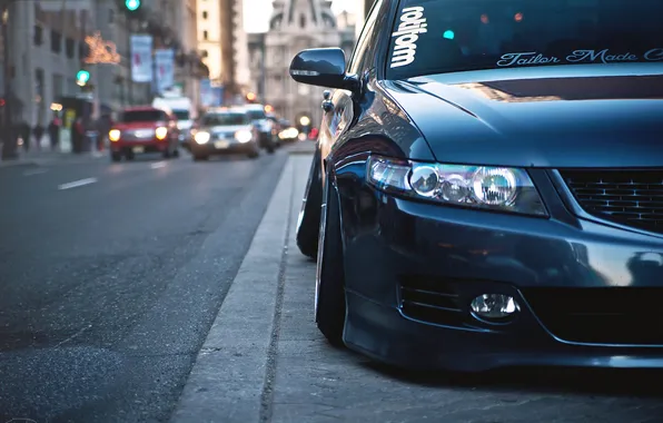 Picture the city, Honda, the front, accord, stance, Acura TSX