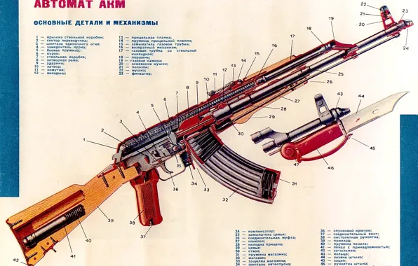 Picture weapon, russian, kalasnikof, cutaway, assault, Kakasnikov, kalhasnikov, fusil