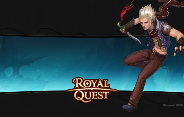 Picture dagger, guy, blonde, Royal Quest, Katauri Interactive