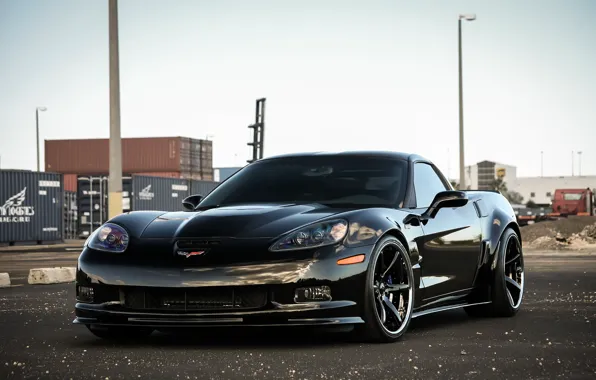 Picture Corvette, Chevrolet, black, zr1