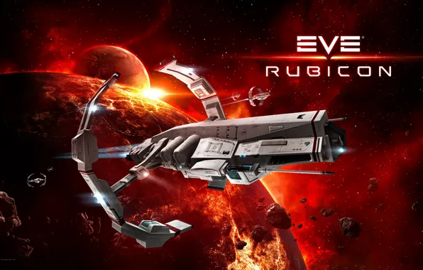 Nebula, planet, asteroids, Space, space, spaceship, eve online, rubicon