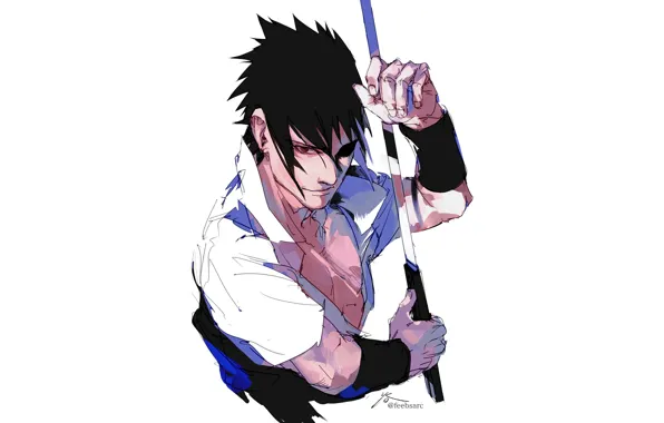 Look, sword, katana, guy, Naruto, Naruto, Sasuke Uchiha