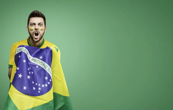 Football, logo, flag, championship, Brasil, World Cup