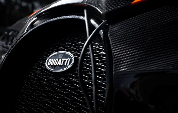 Bugatti, emblem, hypercar, Chiron, 2019, grille, Super Sport 300+