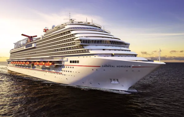 The ocean, Sea, The ship, Rendering, Passenger ship, Passenger liner, Vessel, Cruise liner