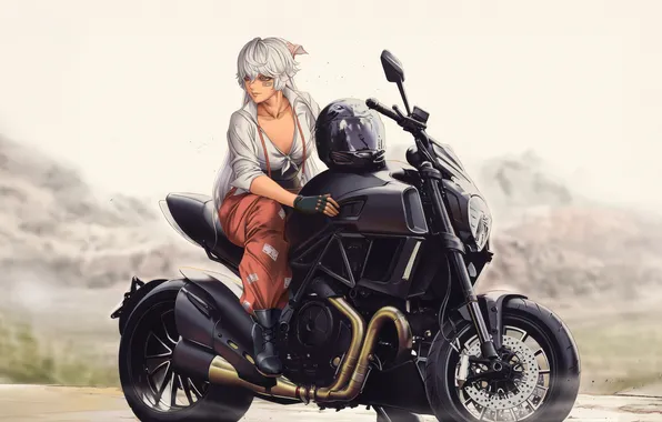 Rider, journey, reflections, lone