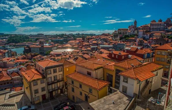 Building, home, roof, panorama, Portugal, Portugal, Porto, Port