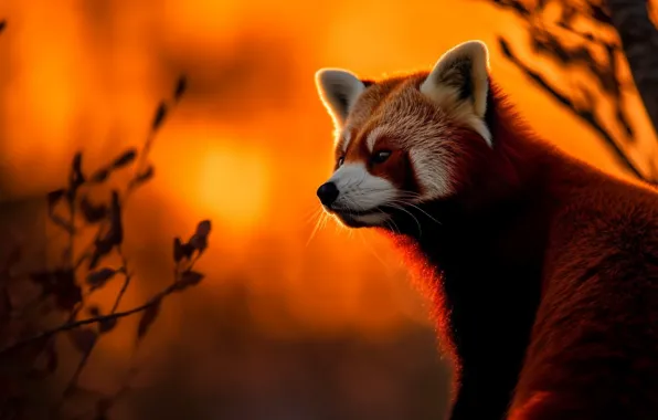 Red Panda, face, red Panda, AI art, neural network