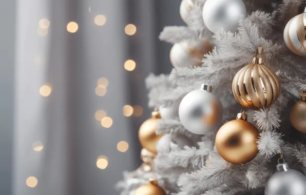 Decoration, background, balls, tree, New Year, Christmas, new year, happy