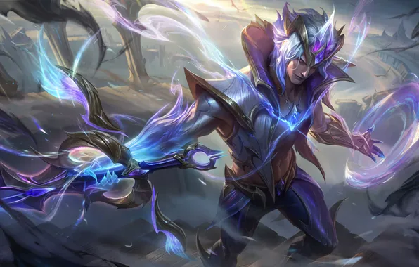 Armor, game, character, character, the young man, bokeh, League of Legends, LOL