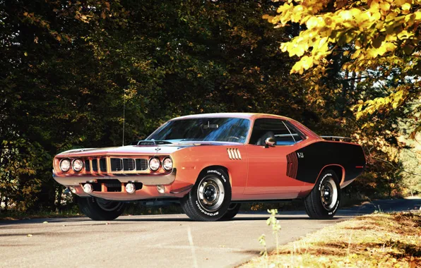 Auto, Machine, Car, Barracuda, Plymouth, Rendering, Retro, Muscle Car